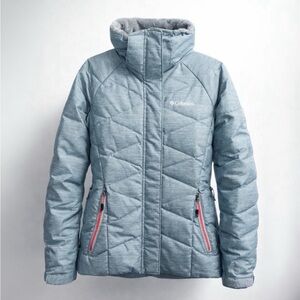 Columbia Heavenly Omi Heat Chevron Quilting Water Resistant Hooded Puffer